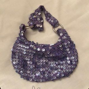Purple Sequined Mini Bag
